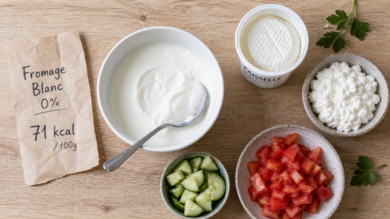 Fromage le moins calorique : fromage blanc 0%, quark et cottage cheese