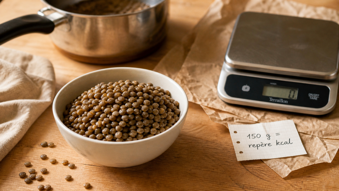 Lentilles calorique : portion 100 g pour le soir