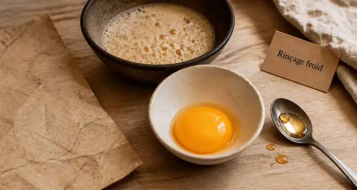 Oeuf pour les cheveux : jaune d’œuf et rinçage à froid, soin capillaire