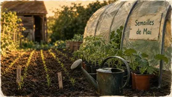 Que planter en mai au potager : semer, planter, repiquer, arrosage et godets