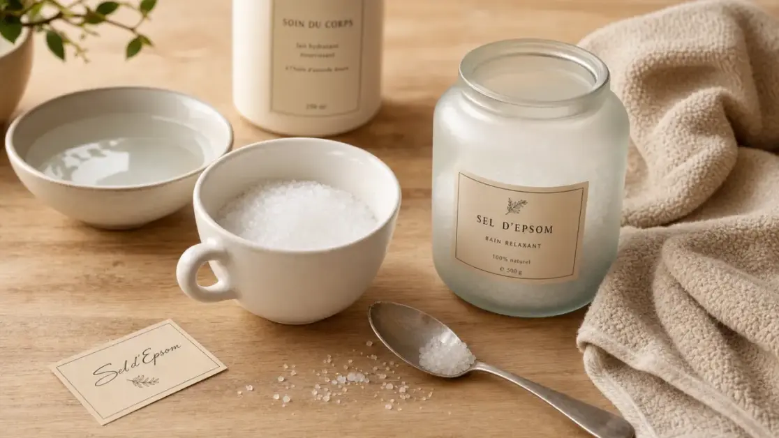 Sel d epsom bienfaits : cristaux pour bain, peau et transit