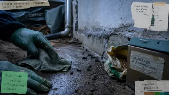 Comment éloigner des rats : crottes près fissure, colmatage et prévention