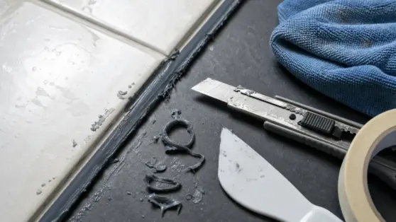 Comment enlever silicone sans rayer : cutter et gel dissolvant sur joint de salle de bain