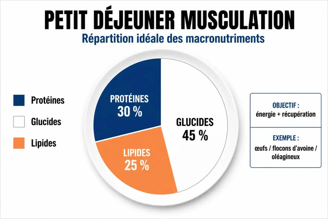 Répartition des macronutriments pour un petit déjeuner musculation optimisé