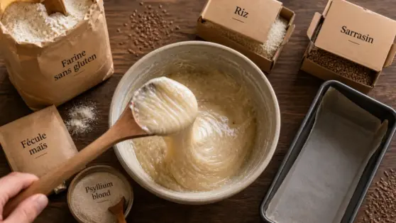 Farine sans gluten pour pain : mélange avec psyllium et farines sans gluten