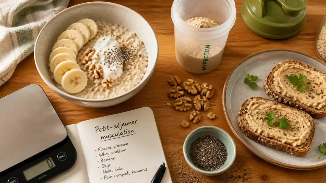 Petit dejeuner musculation : bol d’avoine, whey et bons glucides