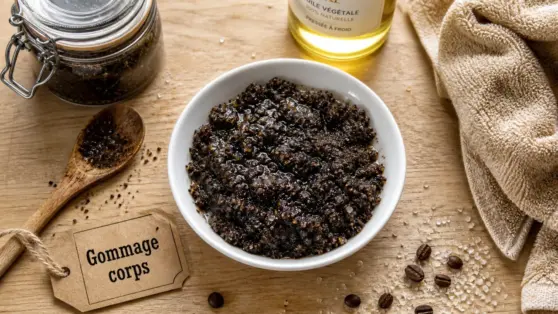 Recette gommage corps maison : café et sucre, exfoliant