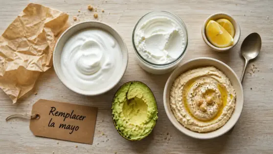 Remplacer la mayonnaise par quoi : yaourt grec, houmous, tofu soyeux