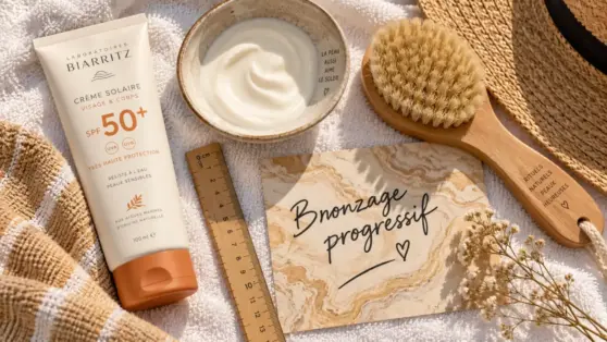 Comment bronzer rapidement : crème SPF 50+ et méthode progressive sans peler