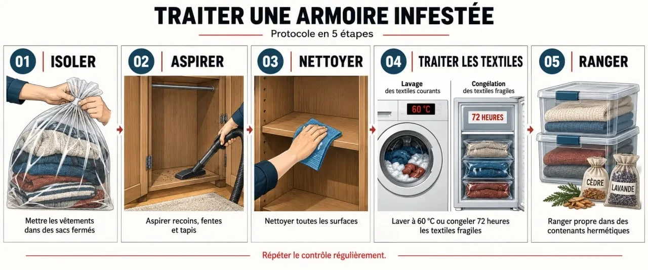 Anti mite naturel vêtement : étapes pour traiter une infestation dans une armoire