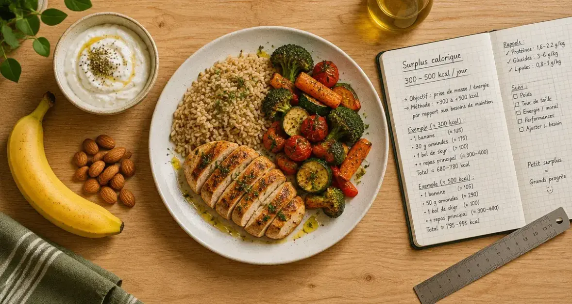 Alimentation pour une prise de masse : poulet, riz, skyr et amandes pour sécher sans excès de gras
